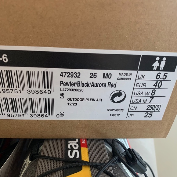 Salomon XT-6 Trail Running Sneakers Womens 8/Mens 7 NWT! - Picture 4 of 4